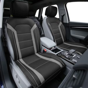 grey black leatherette car seat cushions fh group